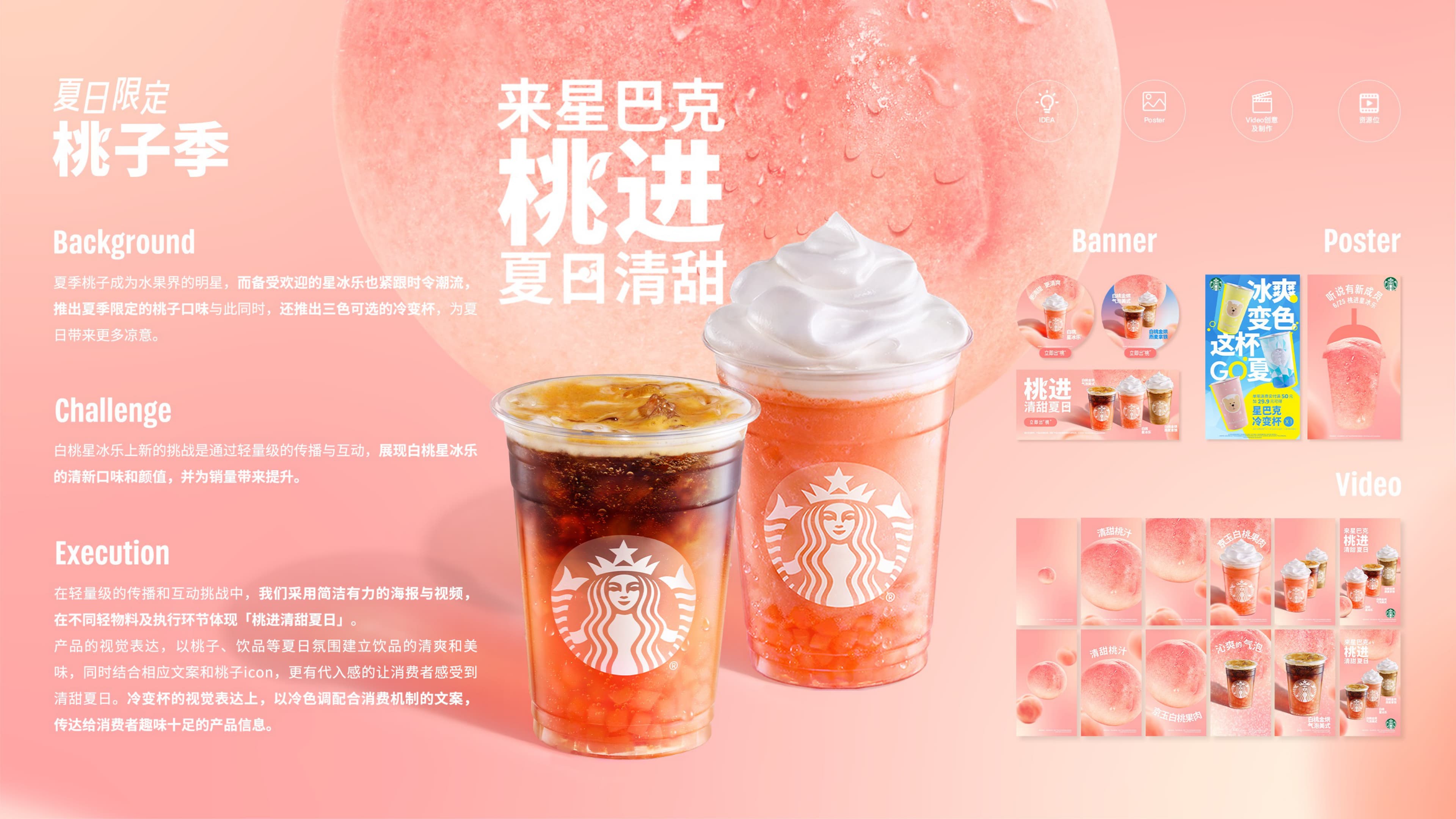 星巴克夏日限定桃子口味