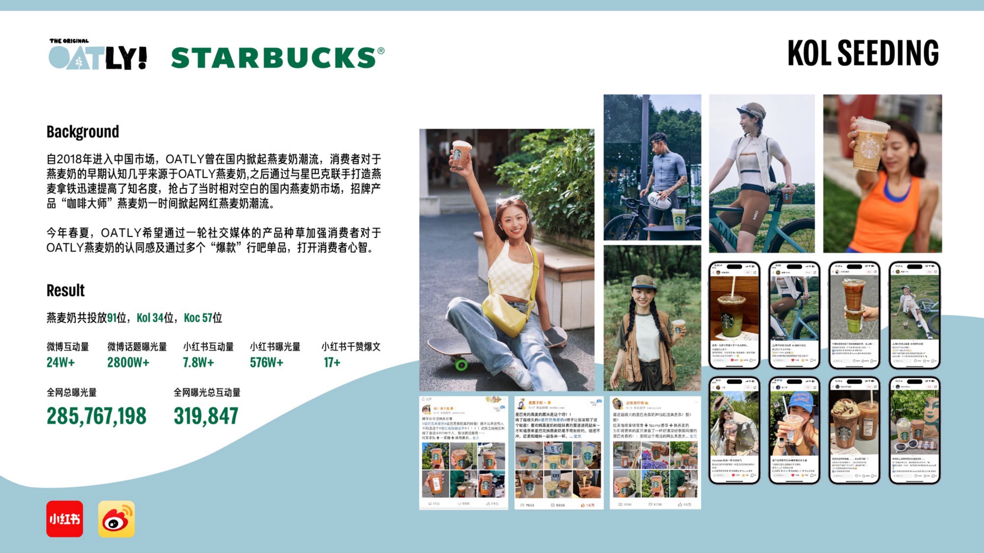 Oatly x Starbucks KOL Seeding